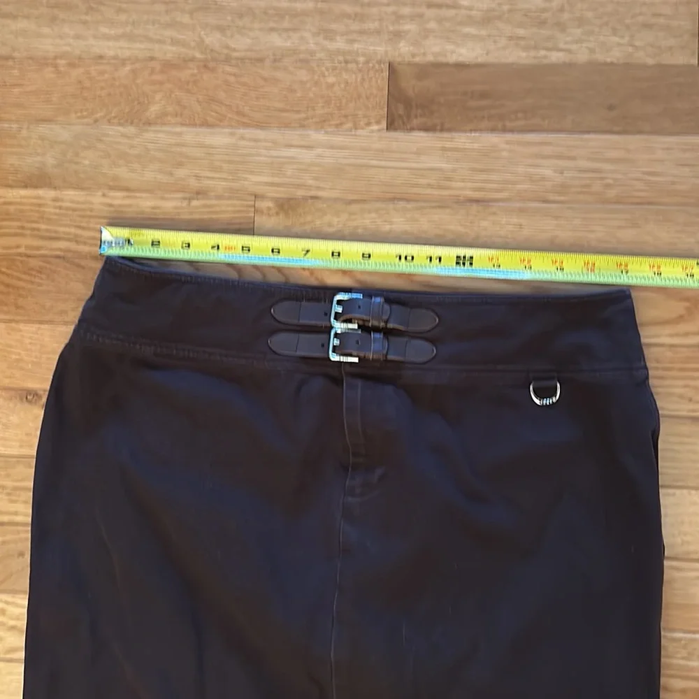 Beautiful brown cotton/elastane Ralph Lauren skirt with leather accents in EUC - Picture 2 of 10